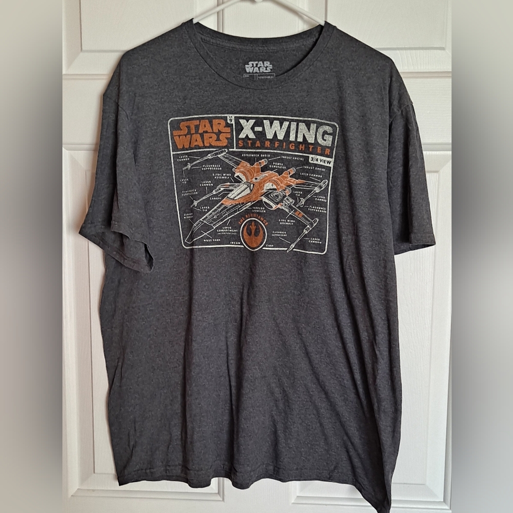 Star Wars X-Wing T-Shirt Heather Gray Size Large
